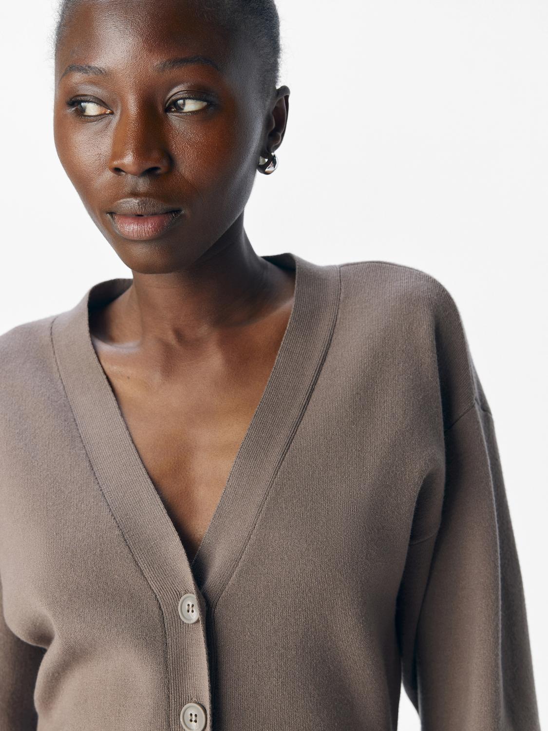 OBJREYNARD Knit Cardigan - Morel - VERO MODA & VILA Bergvik